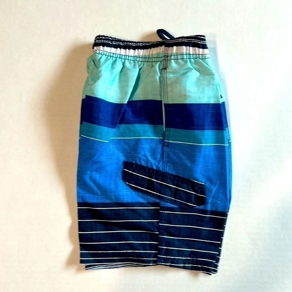 Kanu Viper Boys Navy Striped Swimsuit With Built-in Underwear